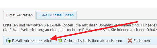 Erstellen Sie in Plesk eine eigene E-Mail Adresse